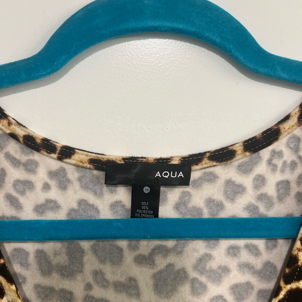 Aqua leopard dress size M worn 1x
